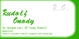 rudolf onody business card